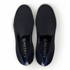 Rothys Sneakers Womens Size 7 Navy Blue Knit Slip On Shoes Loafers Original